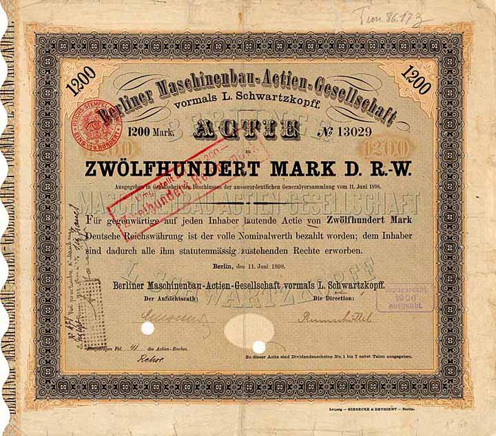 Berliner Maschinenbau-AG vormals L. Schwartzkopff