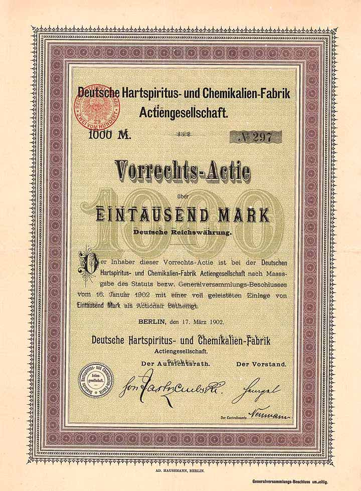 Deutsche Hartspiritus- und Chemikalien-Fabrik AG