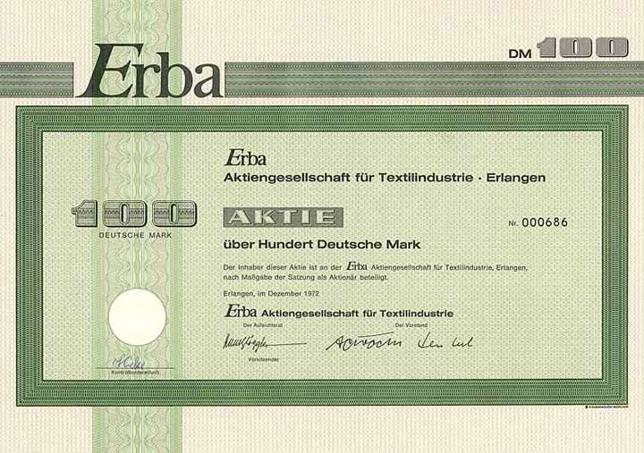 Erba AG für Textilindustrie