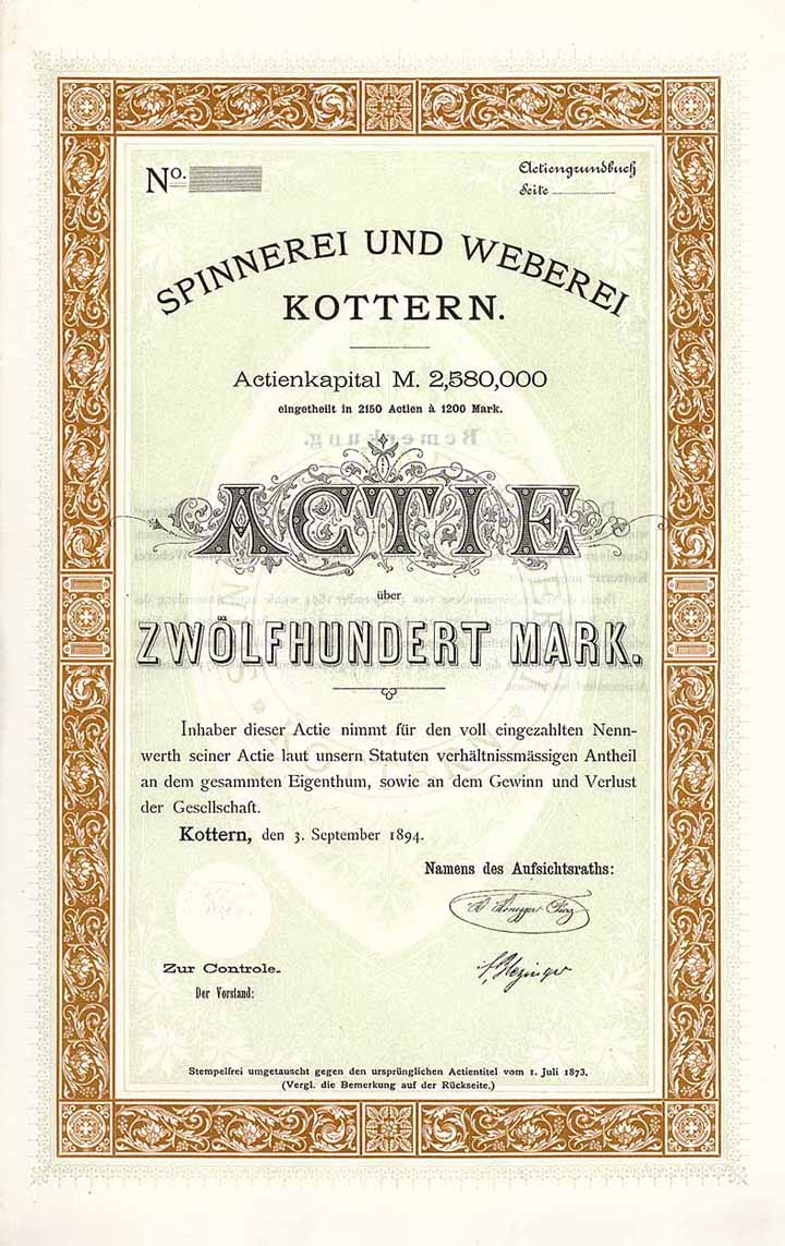 Spinnerei und Weberei Kottern