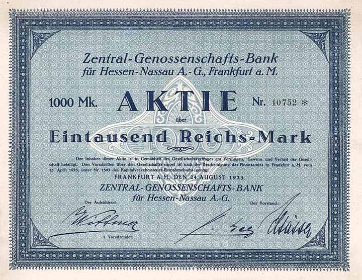 Zentral-Genossenschafts-Bank für Hessen-Nassau AG