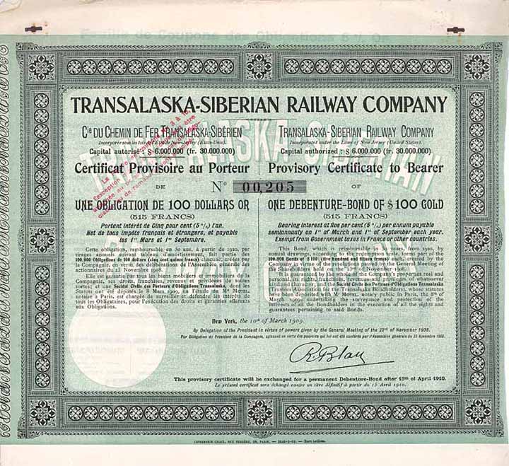 Transalaska-Siberian Railway Co.