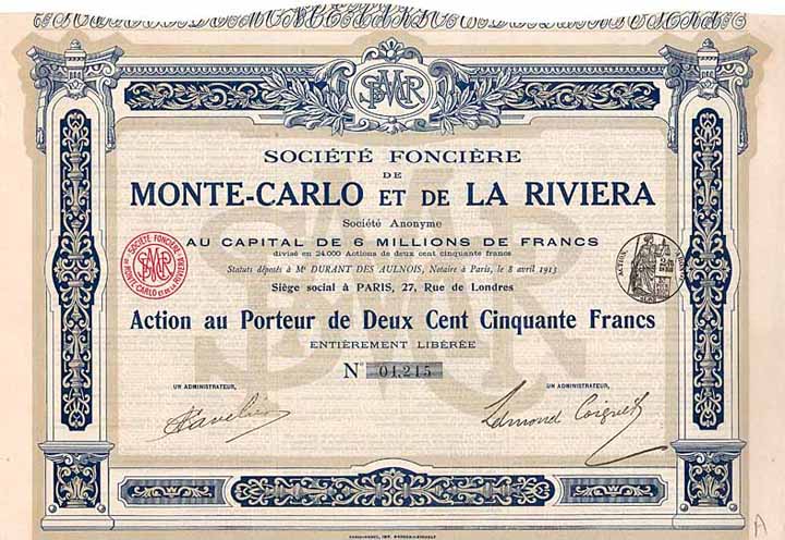 Soc. Foncière de Monte-Carlo & de la Riviera S.A.