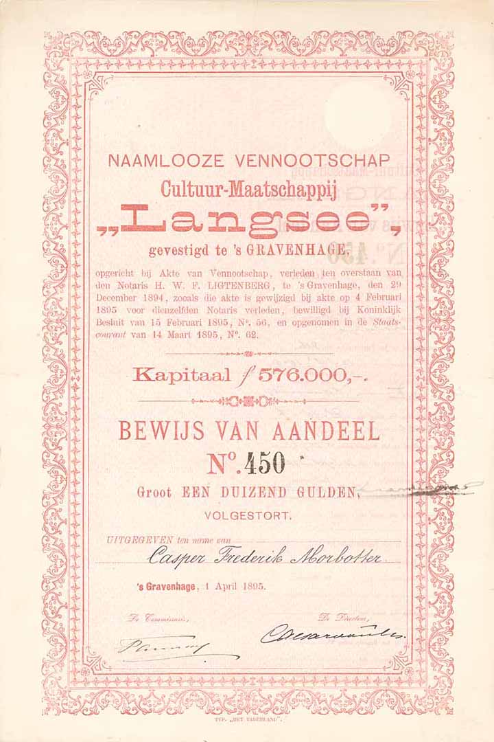 N.V. Cultuur-Maatschappij Langsee