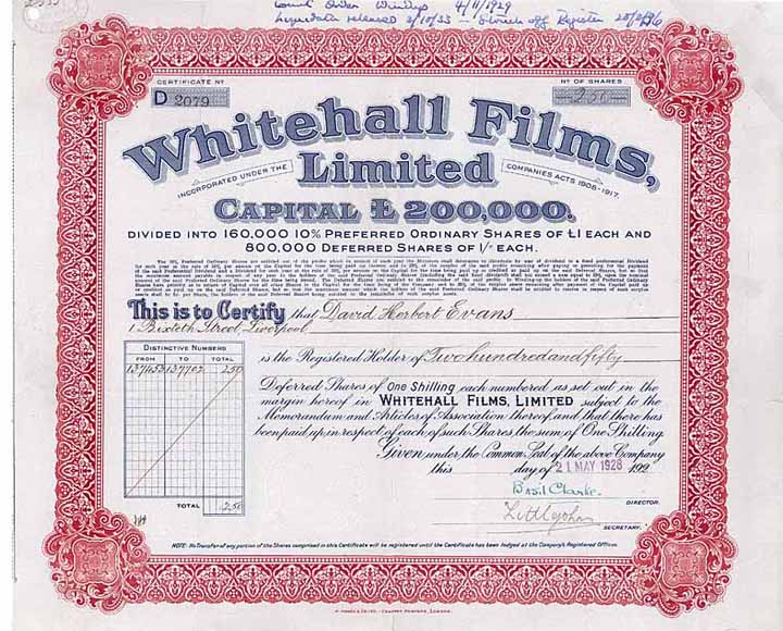 Whitehall Films, Ltd.