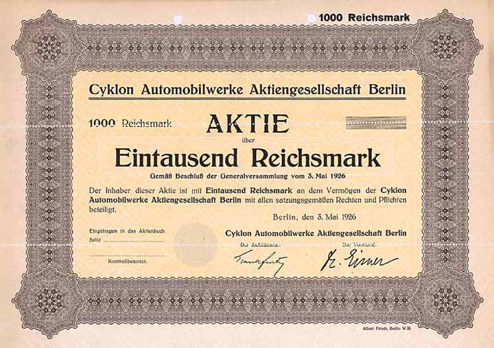 Cyklon Automobilwerke AG