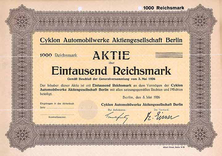 Cyklon Automobilwerke AG