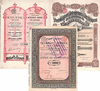 Russische Strassenbahnen von 1881-1923 - Sammlung von 51 Stücken