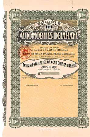 Soc. des Automobiles Delahaye S.A.