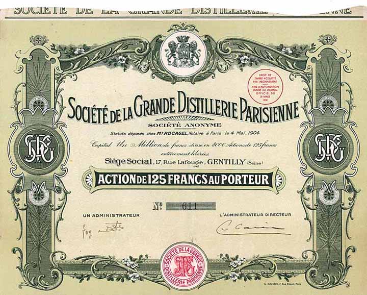 Soc. de la Grande Distillerie Parisienne