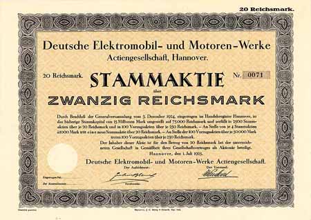 Deutsche Elektromobil- und Motoren-Werke AG