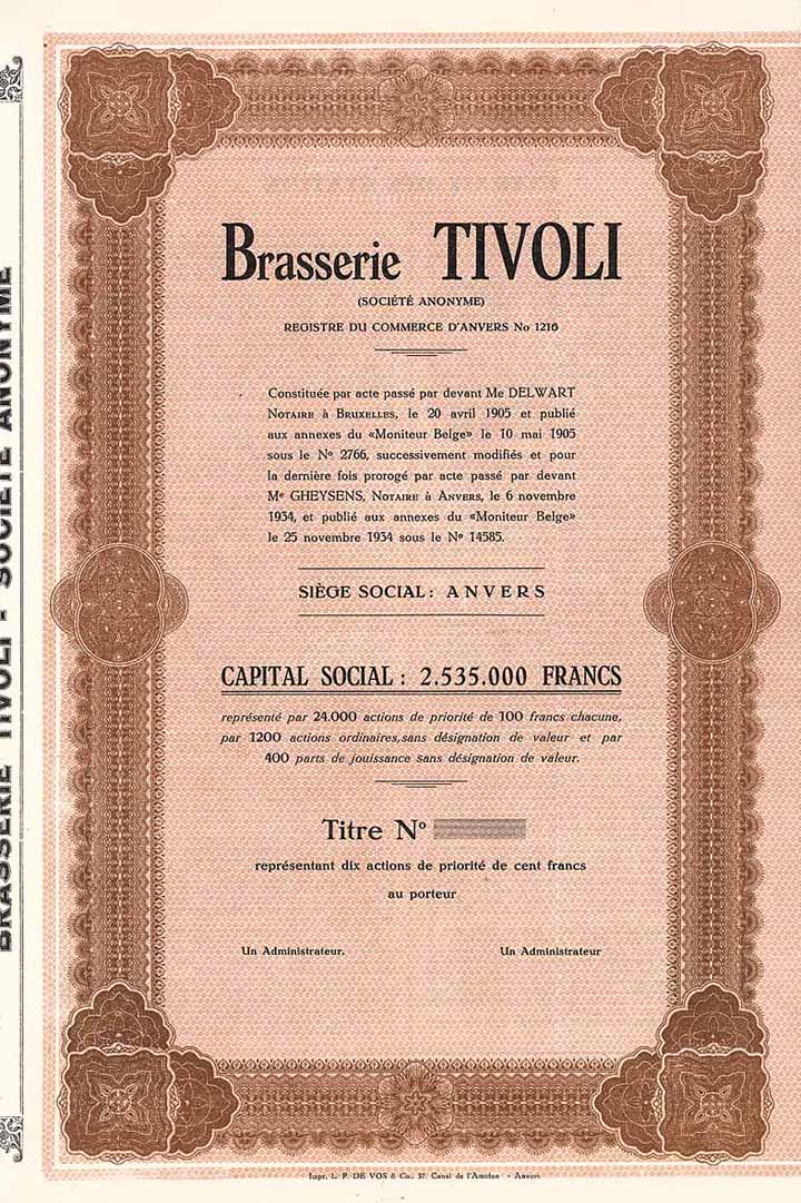 Brasserie TIVOLI S.A.