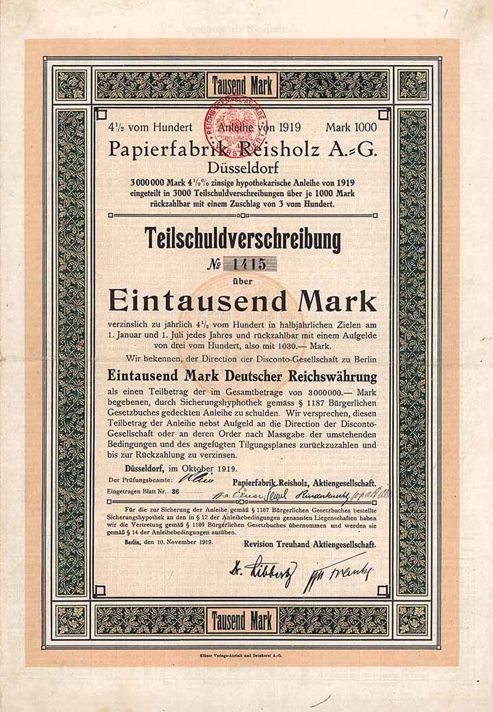 Papierfabrik Reisholz AG