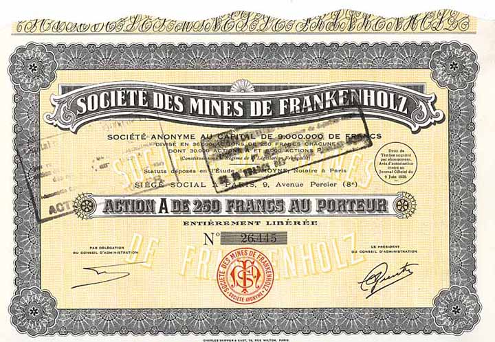 Société des Mines de Frankenholz S.A.