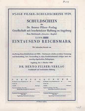 Dr. Benno Filser-Verlag GmbH