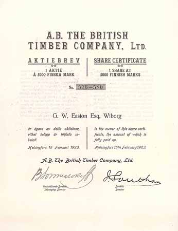 A.B. The British Timber Co.