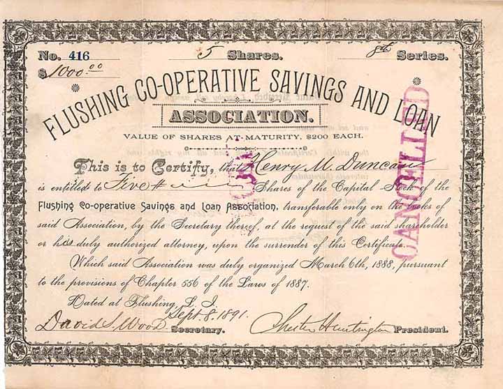 Flushing Co-operative Savings and Loan Association