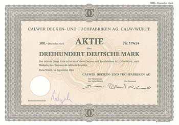 Calwer Decken- und Tuchfabriken AG