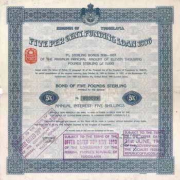 Kingdom of Yugoslavia (Loan 1936)