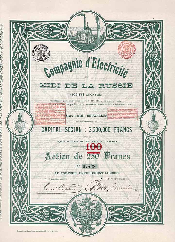 Cie. d’Electricité du Midi de la Russie S.A.