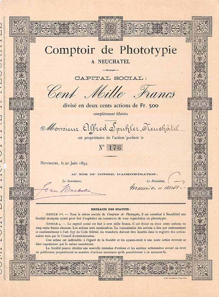 Comptoir de Phototypie