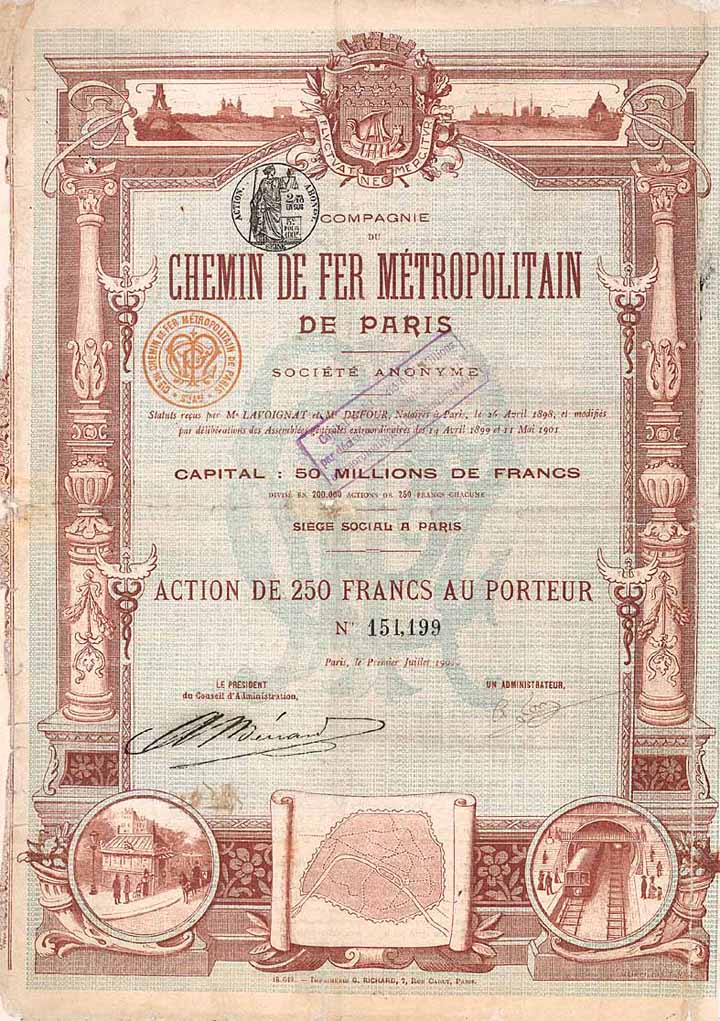 Cie. du Chemin de Fer Métropolitain de Paris S.A.