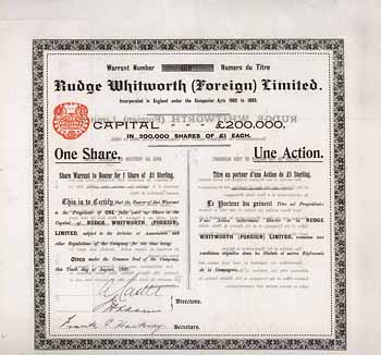 Rudge Whitworth (Foreign) Ltd.