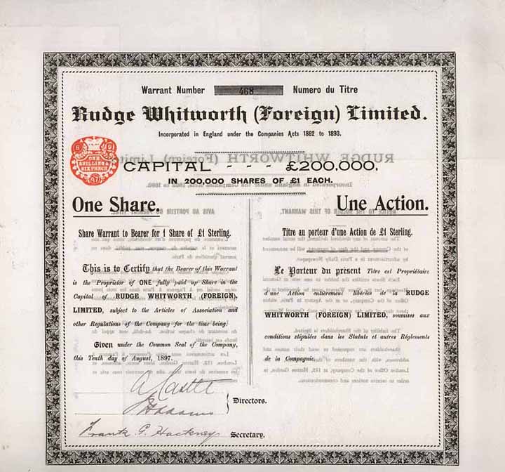 Rudge Whitworth (Foreign) Ltd.