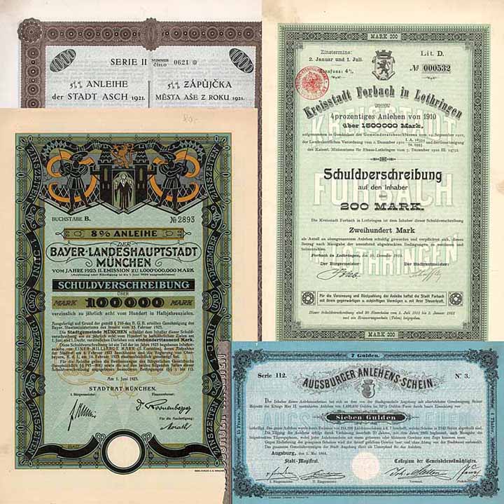 Stadtanleihen Süddeutschland - Lot 19 Stücke