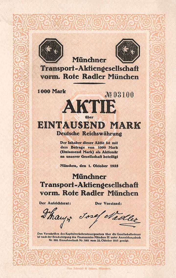 Münchner Transport-AG vorm. Rote Radler