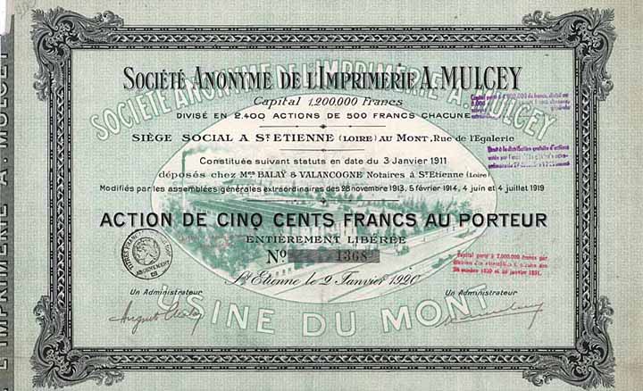 S.A. de Imprimerie A. Mulcey