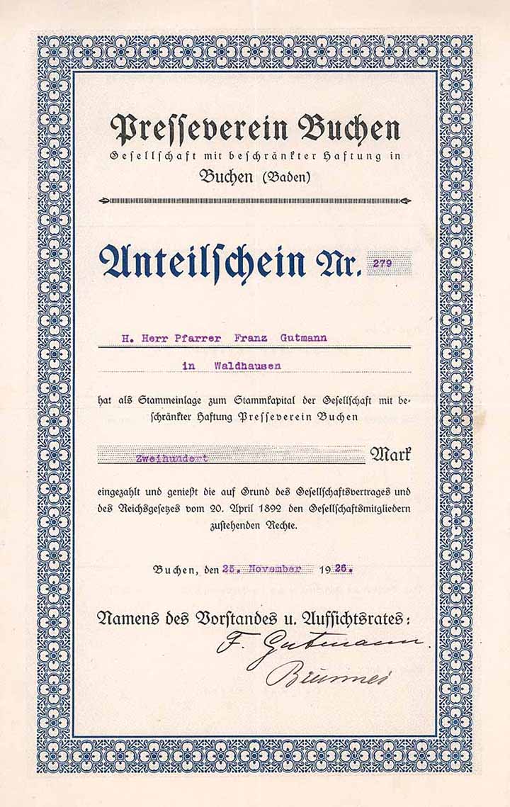 Presseverein Buchen GmbH