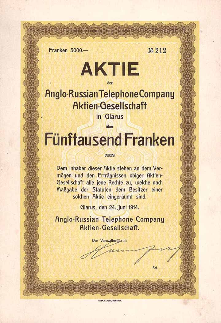 Anglo-Russian Telephone Company AG