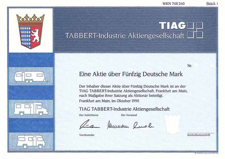 TIAG, Tabbert-Industrie AG