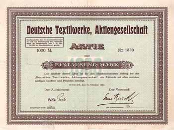 Deutsche Textilwerke AG