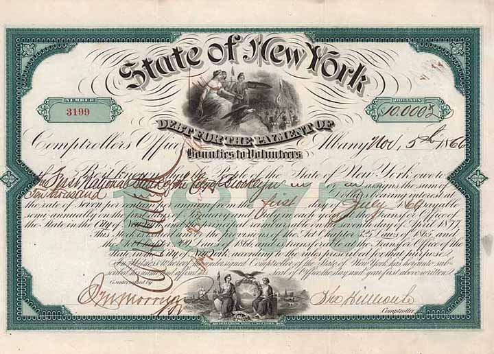 State of New York Debt for the Payment of Bounties to Volunteers