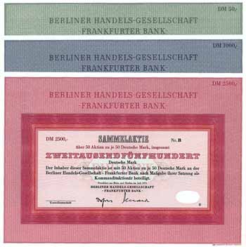 Berliner Handels-Gesellschaft - Frankfurter Bank (8 Stücke)