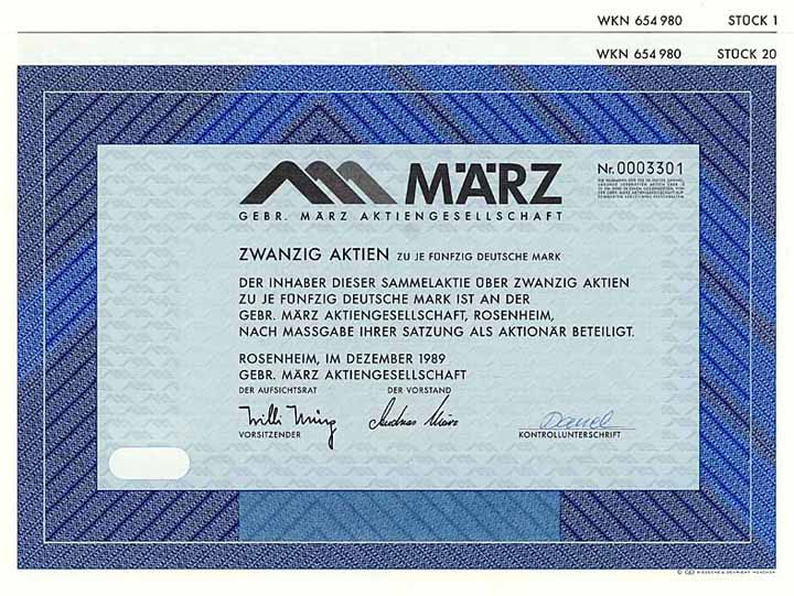 Gebr. März AG (2 Stücke)