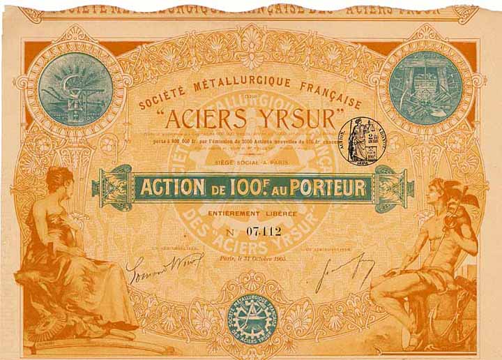 Soc. Métallurgique Franç. „Aciers Yrsur“