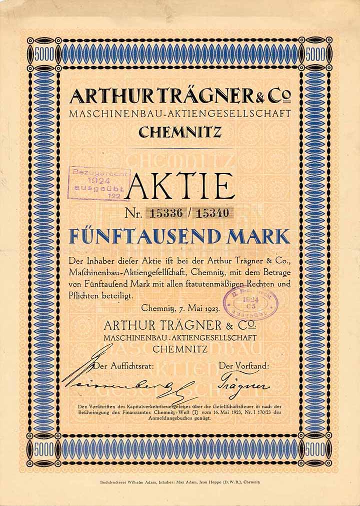 Arthur Trägner & Co. Maschinenbau-AG