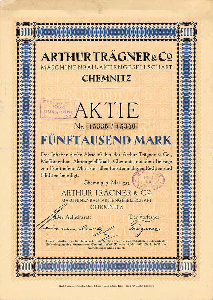 Arthur Trägner & Co. Maschinenbau-AG