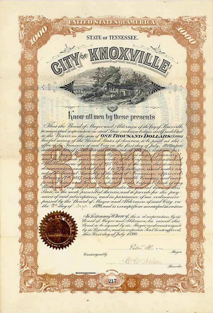 Knoxville Southern Railroad (City of Knoxville)