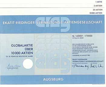 Ekatit Riedinger Verwaltungs-AG (4 Stücke)
