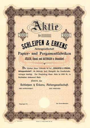 Schleipen & Erkens AG Papier- und Pergamentfabriken