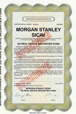 Morgan Stanley SICAV US Real Estate Securities Fund