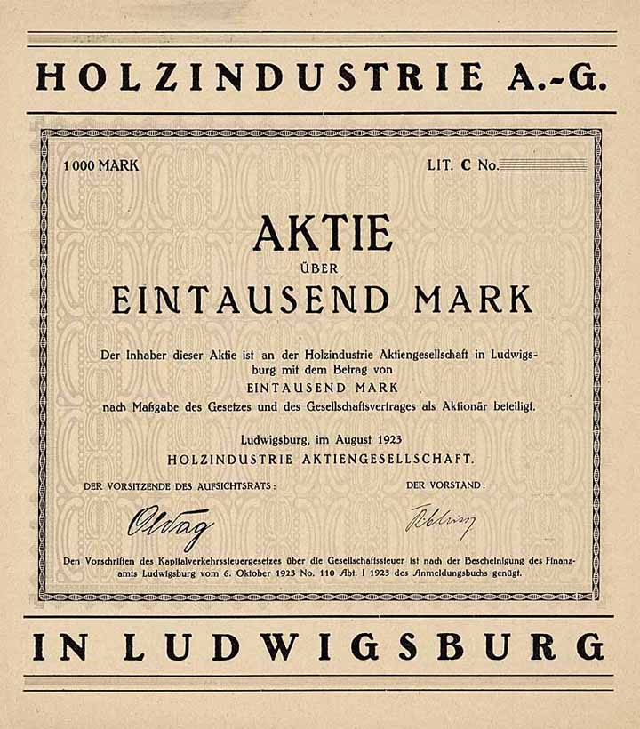 Holzindustrie AG