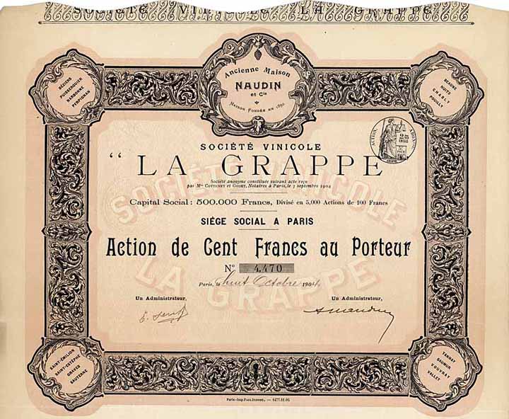 Soc. Vinicole La Grappe