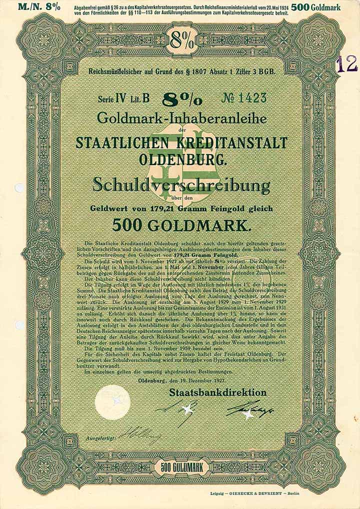 Staatliche Kreditanstalt Oldenburg