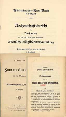Württembergischer Credit-Verein (Konvolut mit 10 Stücken)