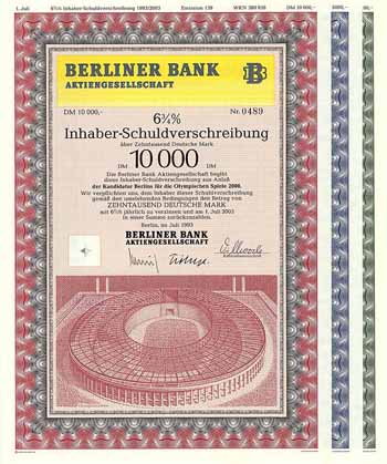 Berliner Bank AG (3 Stücke)